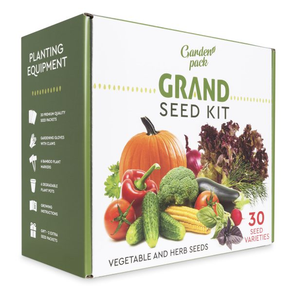1 be atspindzio 2 scaled <span style="font-weight: 400">Our experts at Garden Pack, have equipped the Grand Seed Growing Kit with premium-quality seeds and garden accessories. Packed in a Gardening Seed Box, this all-in-one starter kit that makes a unique and thoughtful gift to learn how to NURTURE and GROW seeds.</span>   <strong>What's included:</strong> <ul> <li id="title" class="a-size-large a-spacing-none"><span id="productTitle" class="a-size-large product-title-word-break">30 carefully selected SEED PACKETS;</span></li> <li id="title" class="a-size-large a-spacing-none"><span id="productTitle" class="a-size-large product-title-word-break">6 Biodegradable Peat Pots & 6 bamboo plant markers;</span></li> <li id="title" class="a-size-large a-spacing-none"><span id="productTitle" class="a-size-large product-title-word-break">Durable GARDENING GLOVES with removable claws;</span></li> <li>Easy to follow growing guide;</li> </ul>   <strong>OUR BEST VALUE GARDENING KIT</strong> to save money, reduce your carbon footprint & celebrate the natural powers of plants with your own vegetable plants & seeds.