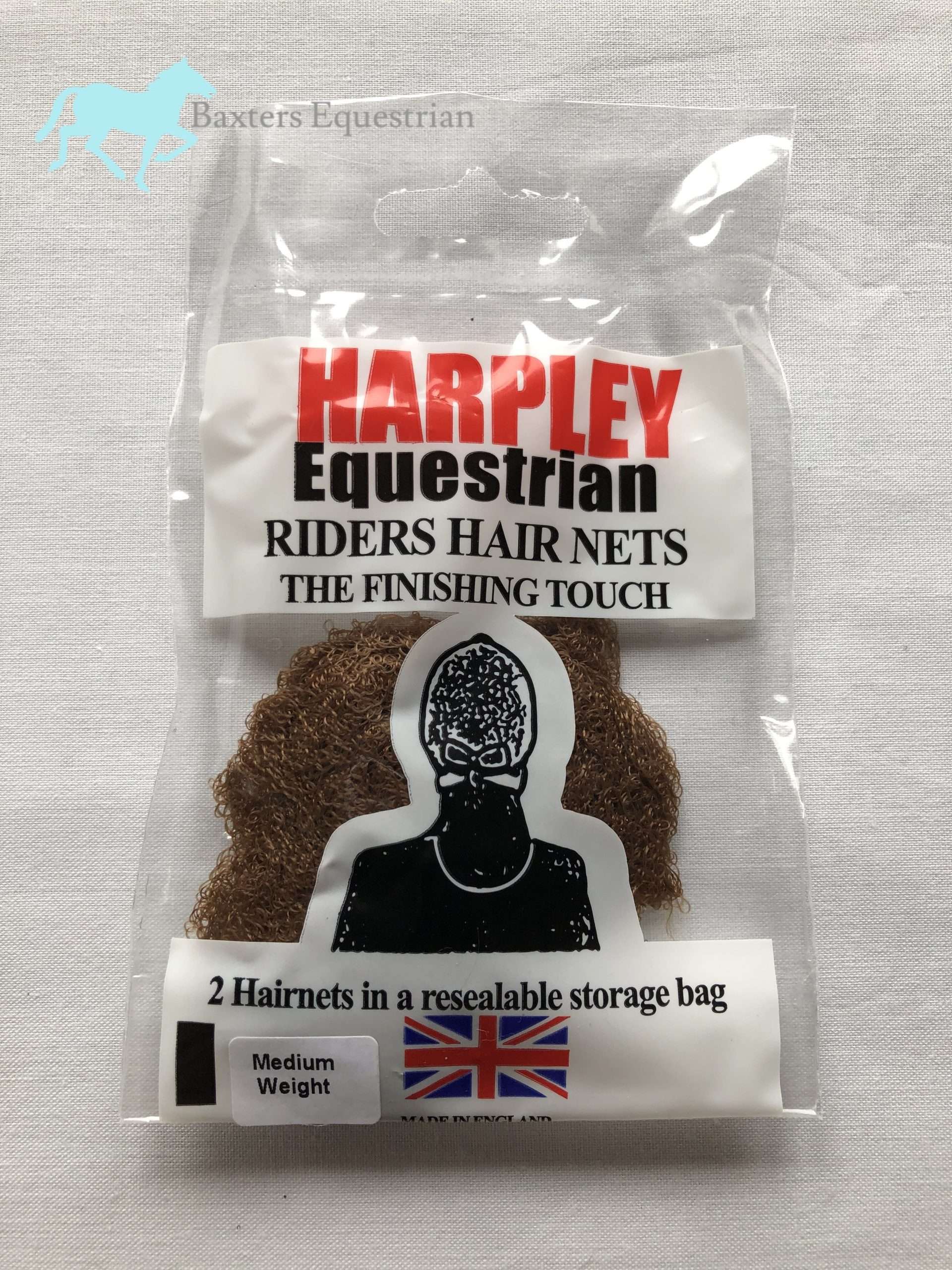 IMG 0254 scaled Pack of two medium weight hairnets in a re-sealable bag. Ideal for keeping long hair neat and tidy under riding hats.  Perfect for every day riding, pony club or competitions. Available in Blonde, light brown, mid brown, dark brown and black.