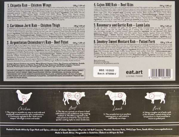 Butchers Block | 6 XL Glass Tubes Spice Gift Set | Meat-Eaters Treat - Image 2