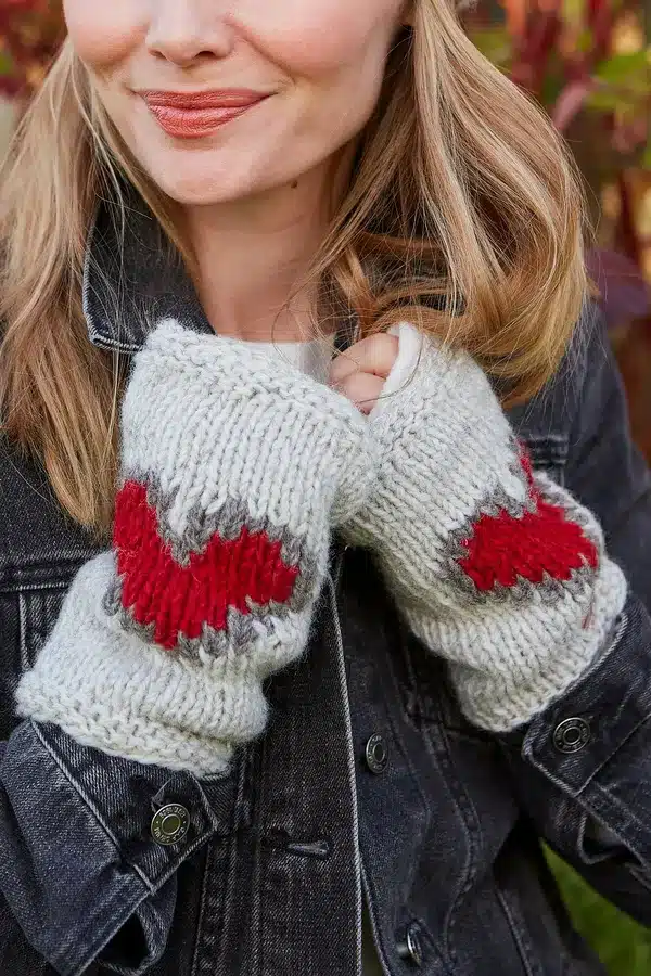 hearthw <p style="text-align: center"><strong><span style="font-size: x-large"><span id="span_description">Heart warming handwarmers.</span></span></strong></p> <p style="text-align: center"><strong><span style="font-size: x-large">Adorable red heart on a cream back ground</span></strong></p> <p style="text-align: center"><span style="font-size: x-large">Women's knitted wool handwarmers. </span></p> <p style="text-align: center"><span style="font-size: x-large">Red heart motif in a cream background. </span></p> <p style="text-align: center"><span style="font-size: x-large">Fleece lined for extra comfort. </span></p> <p style="text-align: center"><span style="font-size: x-large">Handmade with love.</span></p> <p style="text-align: center"><span style="font-size: x-large">100% Wool</span></p> <p style="text-align: center">Colours and patterns may vary slightly due to the handmade nature of this product.</p> <div id="item_price" class="col-sm-12"> <p style="text-align: center">No two items are exactly the same!</p> <p style="text-align: center">Headband  available in this pattern.</p> <p style="text-align: center">All colours are represented as closely as possible, we cannot guarantee 100% accuracy.</p> <h1 style="text-align: center"><strong>FREE P&P</strong></h1> </div>