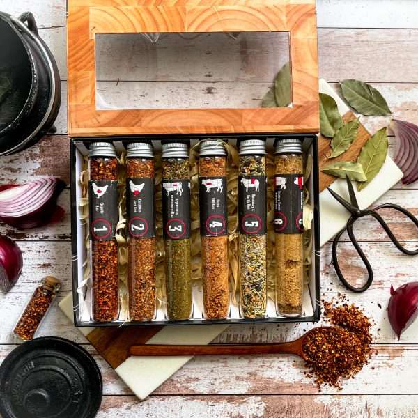 Butchers Block | 6 XL Glass Tubes Spice Gift Set | Meat-Eaters Treat - Image 4