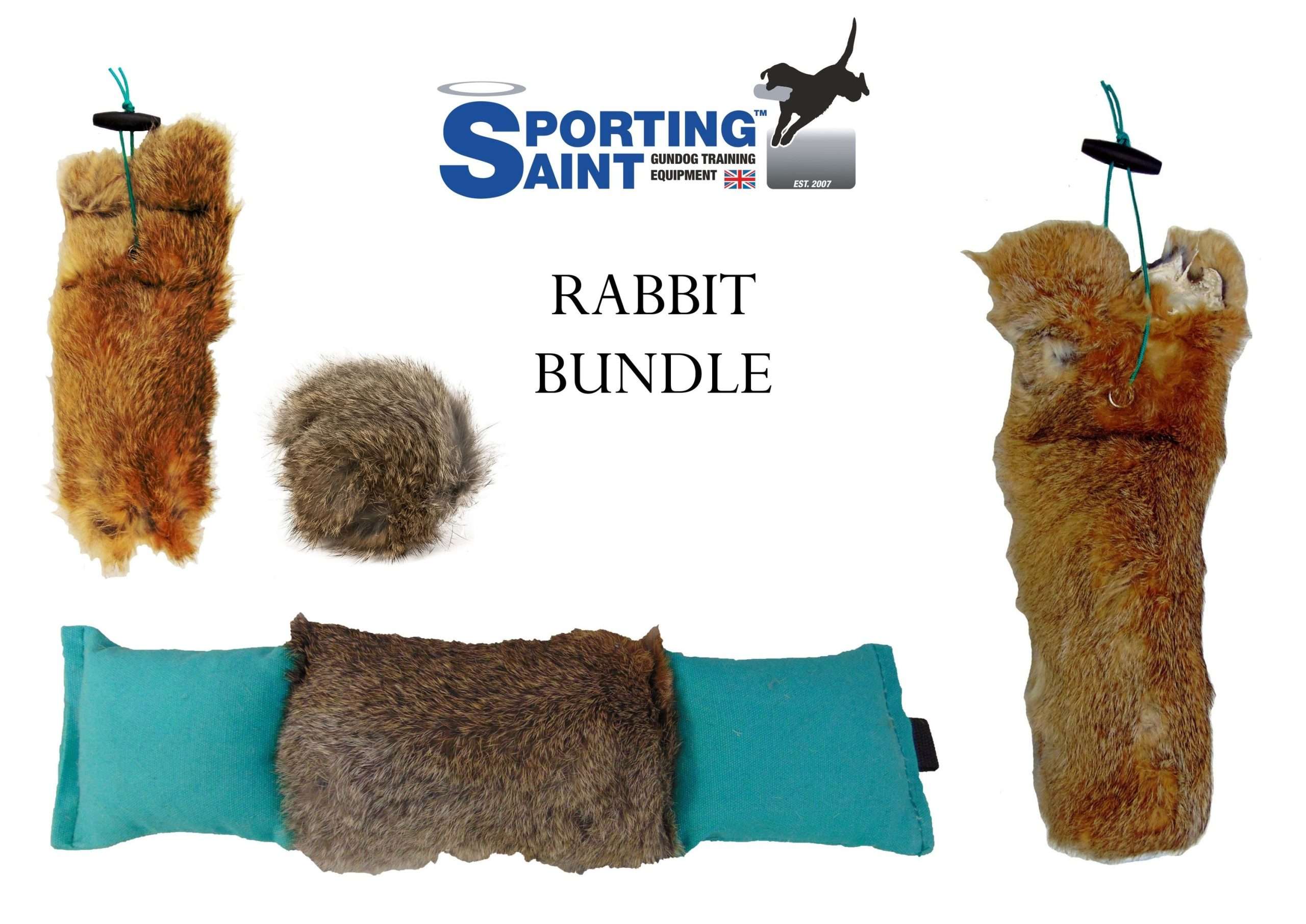 rabbit bundle orig scaled <strong>NEW!</strong> The Sporting Saint Rabbit Bundle...you are now ready for rabbit training! The Bundle Consists of - <ul> <li>Rabbit Ball</li> <li>1/2lb Rabbit Dummy</li> <li>1lb Rabbit Dummy</li> <li>3 Piece Rabbit</li> <li>Catalogue</li> </ul>