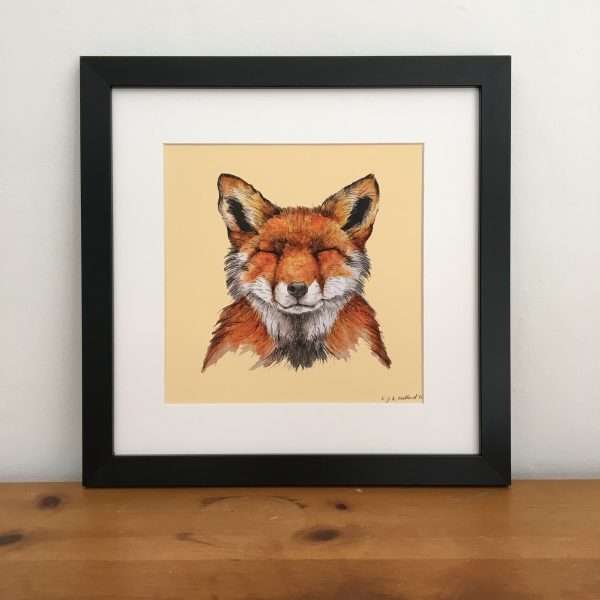 Blinking Fox art print