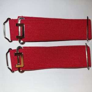 Elasticated Sock Garters Wide Red