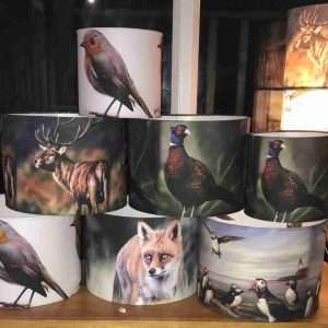 Wildlife, original art, 20cm/30cm Lampshades/pendants
