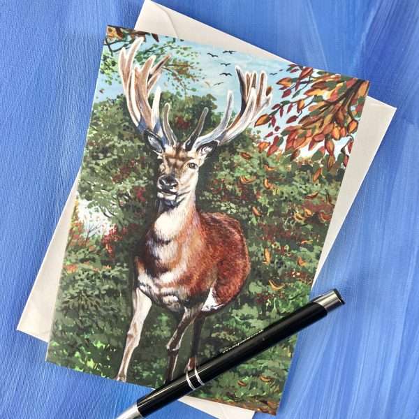 Red Deer Stag Notebook and Card - Image 4