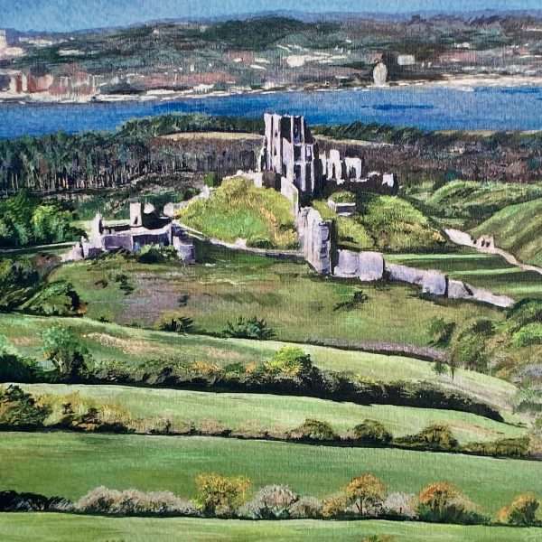 Signed Print - Corfe Castle From Chettle - Image 2