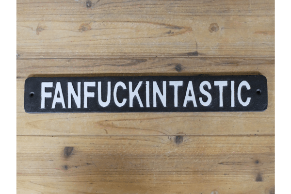 Cast iron fanfuckintastic sign