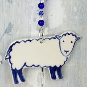 Ceramic Herdwick Sheep hanging  decoration