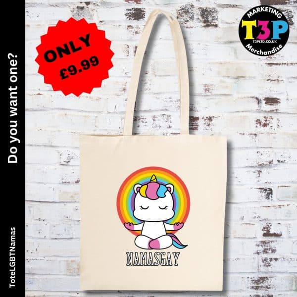 Namasgay unicorn tote bag