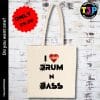 I love drum and bass tote bag
