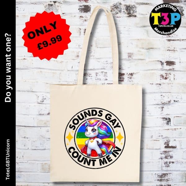 Sounds gay count me in unicorn tote bag