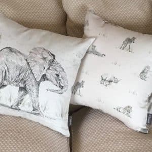 Set of 4  african wildlife cushions