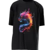 T3P Fluorescent Dragon T-Shirt Front