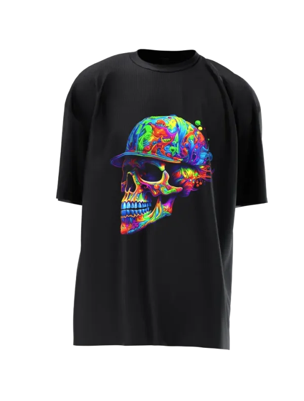 T3P Fluorescent Skull Cap Shirt Front