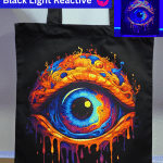 Blacklight Reactive Eye DTF Bag