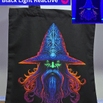 Blacklight Reactive DTF Wizard Tote Bag