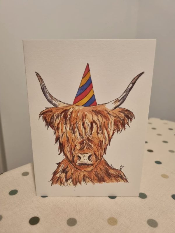 Party Time Highland Cow