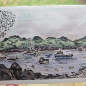 ‘Along the road from Samalaman Bay, Scotland’ Greeting Card